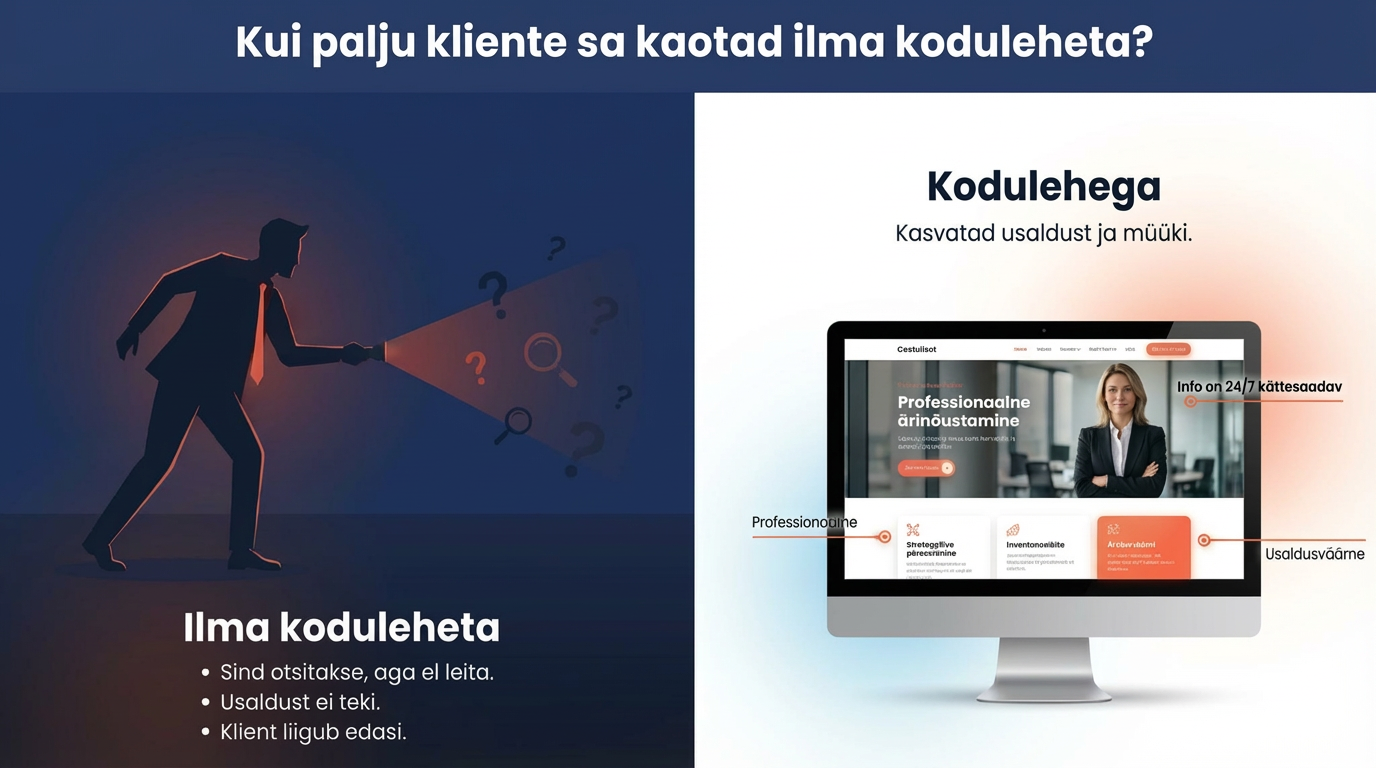 5 põhjust, miks koduleht on 2026. aastal ettevõtjale hädavajalik Kujuta ette, et keegi otsib sind praegu Google’is.Ta on sinust kuulnud. […]